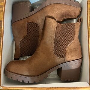 Brown Ankle Booties Chestnut